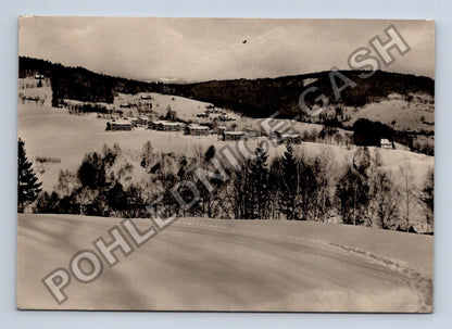Pohlednice Desná Nové sídliště zimní krajina 1967 (M38985)