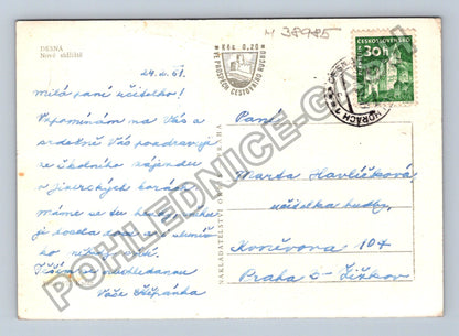 Pohlednice Desná Nové sídliště zimní krajina 1967 (M38985)