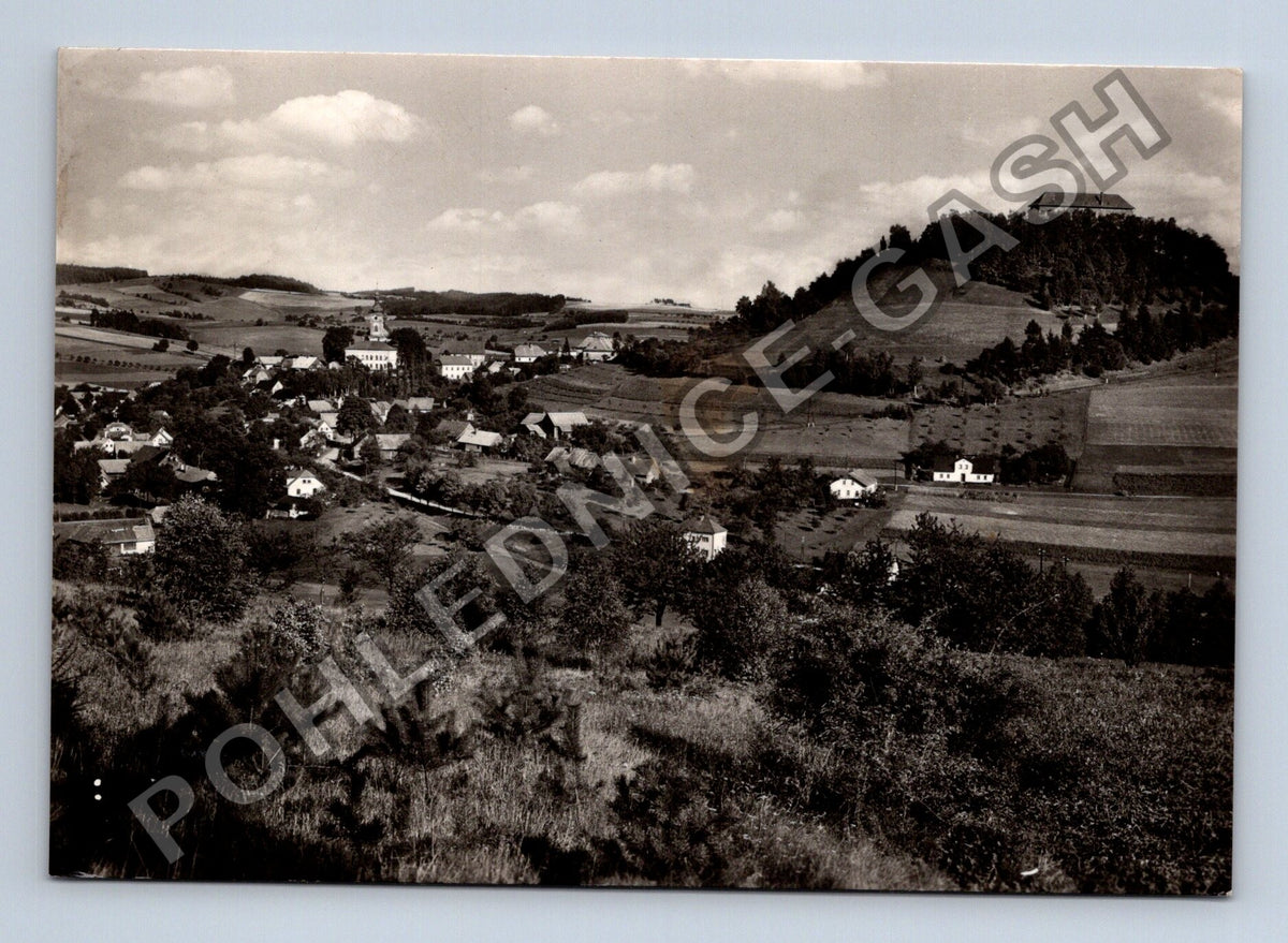 Pohlednice Pecka u Nové Paky hrad kostel (M38987)