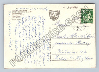 Pohlednice Františkovy Lázně Luisiin pramen (M38998)
