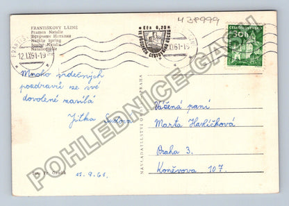 Pohlednice Františkovy Lázně Pramen Natalie 1961 (M38999)