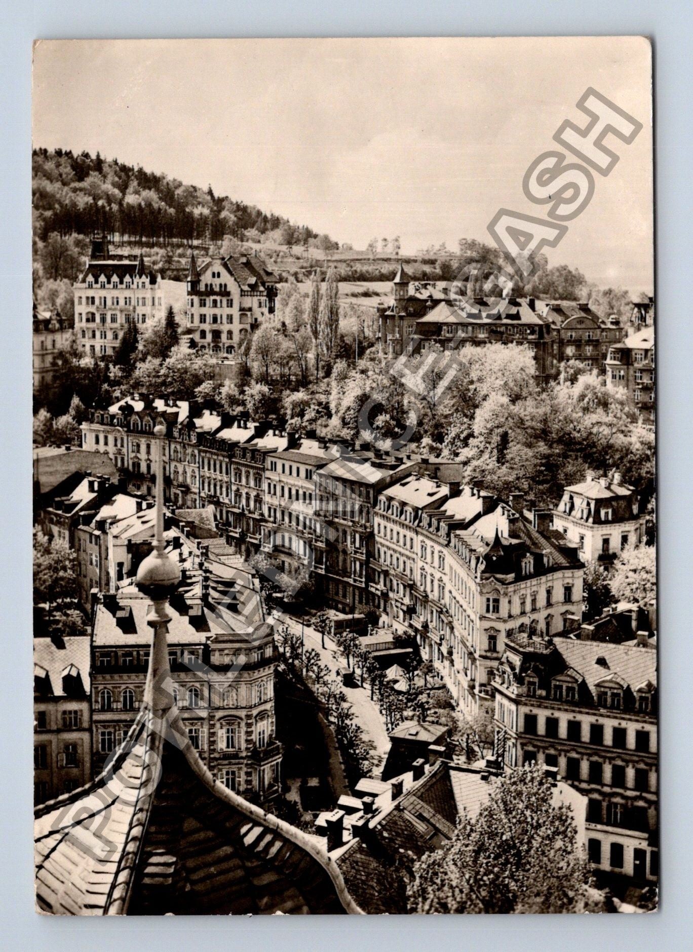 Pohlednice Karlovy Vary Sadová třída 1958 (M39003)