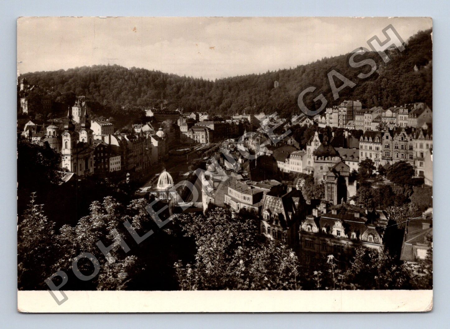 Pohlednice Karlovy Vary lázeňská čtvrť 1957 (M39004)