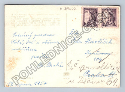 Pohlednice Telč zámek 1958 (M39006)