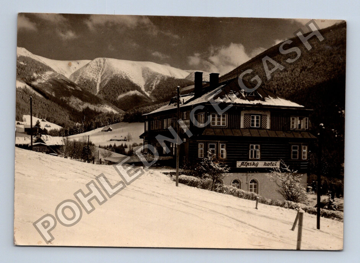 Pohlednice Krkonoše Špindlerův Mlýn Alpský hotel (M39013)