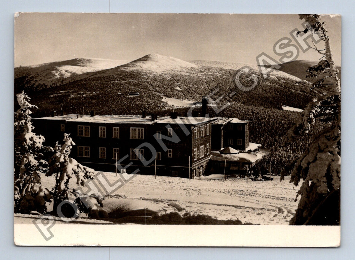 Pohlednice Krkonoše Špindlerův Mlýn Petrova chata 1956 (M39016)