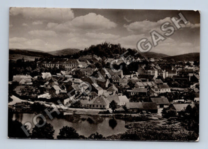 Pohlednice Mladá Vožice celkový pohled město rybník (M39027)