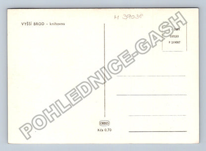Pohlednice Vyšší Brod knihovna (M39038)