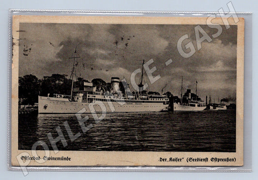 Pohlednice Ostseebad Swinemünde – loď Der Kaiser (M3904)