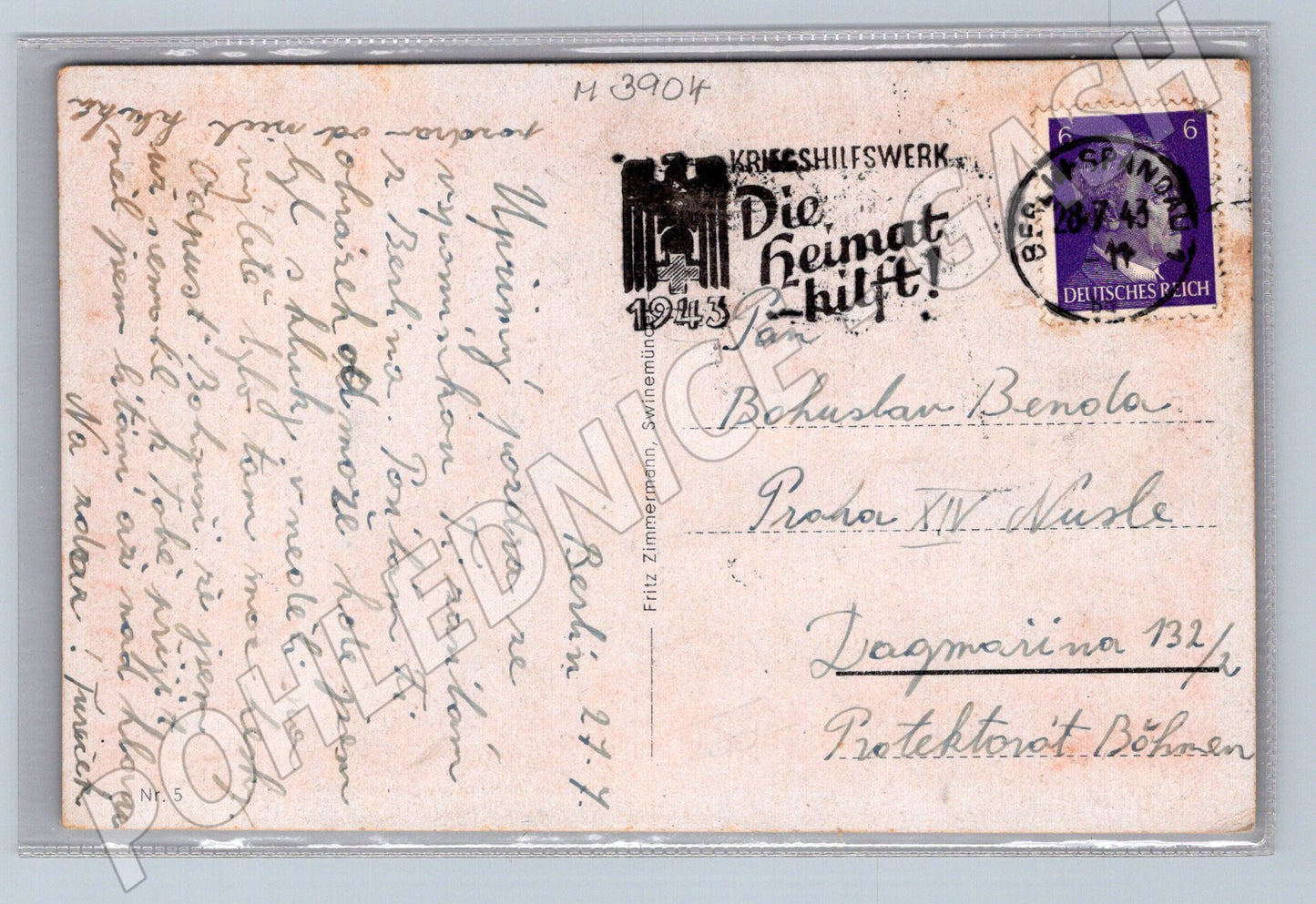 Pohlednice Ostseebad Swinemünde – loď Der Kaiser (M3904)