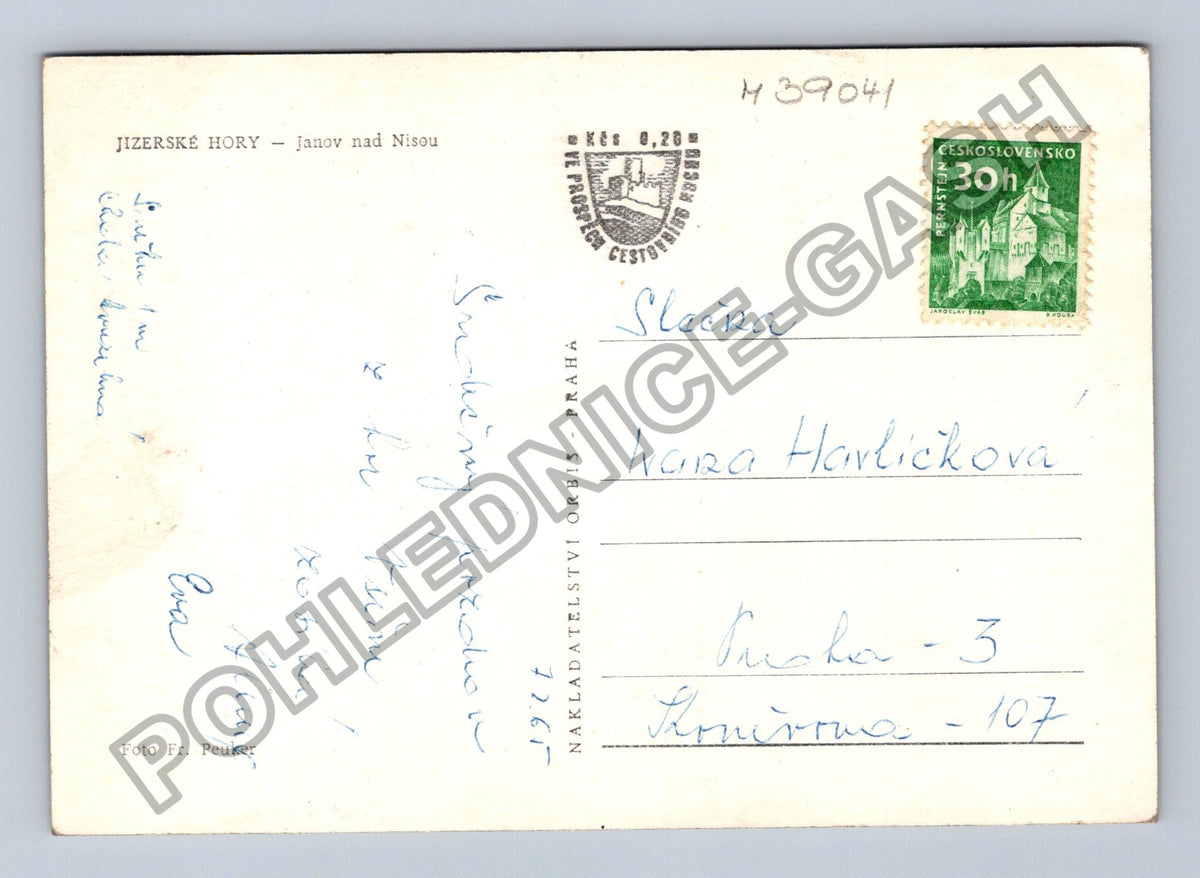 Pohlednice Jizerské Hory Janov nad Nisou zima (M39041)