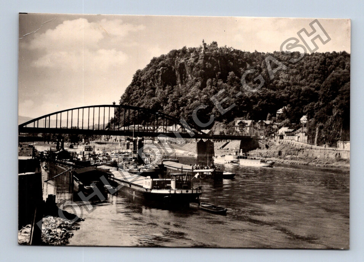 Pohlednice Děčín Pastýřská stěna most Labe (M39043)