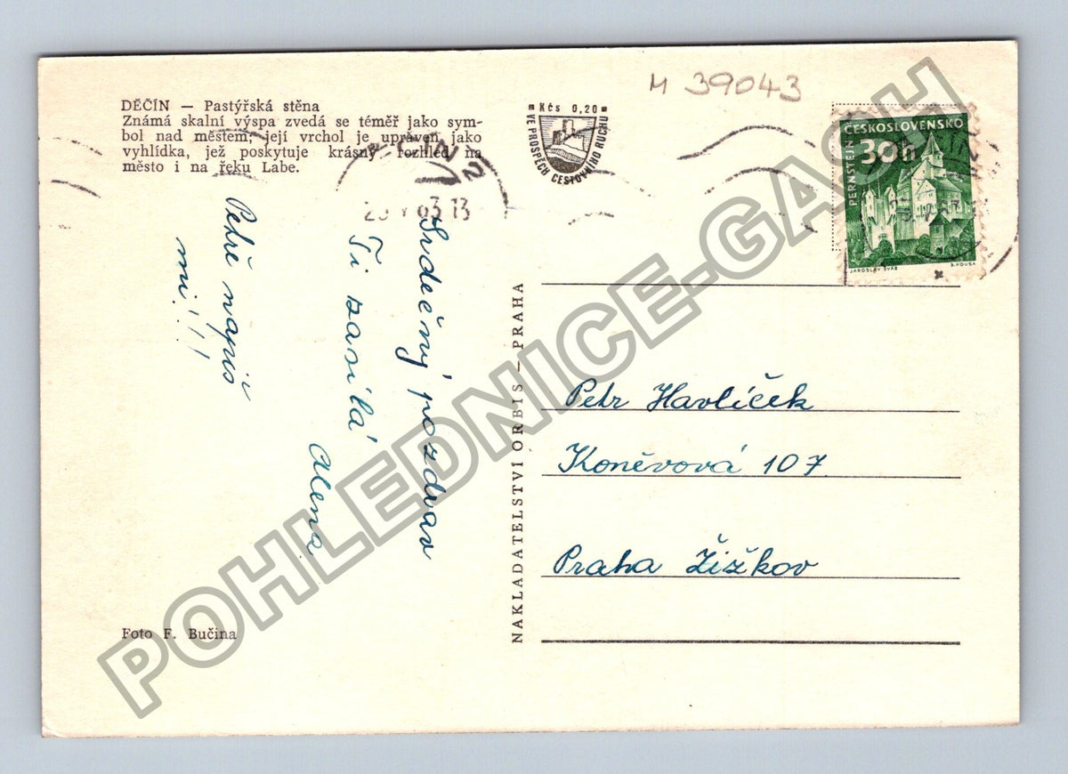 Pohlednice Děčín Pastýřská stěna most Labe (M39043)