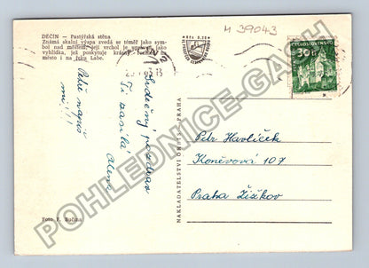 Pohlednice Děčín Pastýřská stěna most Labe (M39043)