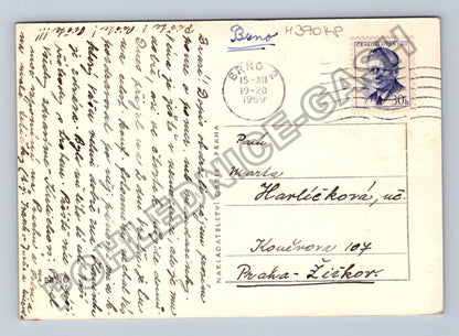 Pohlednice Brno Vánoční pozdrav 1959 (M39048)