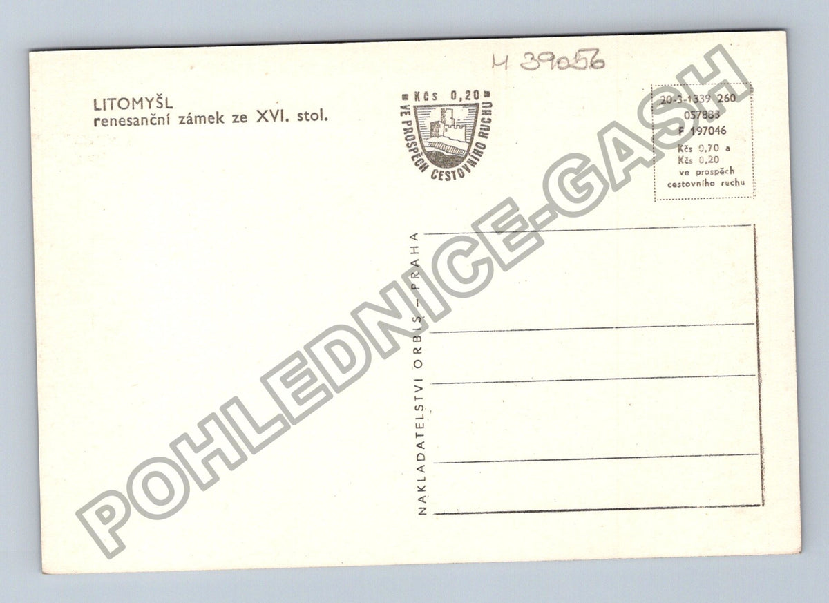 Pohlednice Litomyšl renesanční zámek ze XVI stol. (M39056)