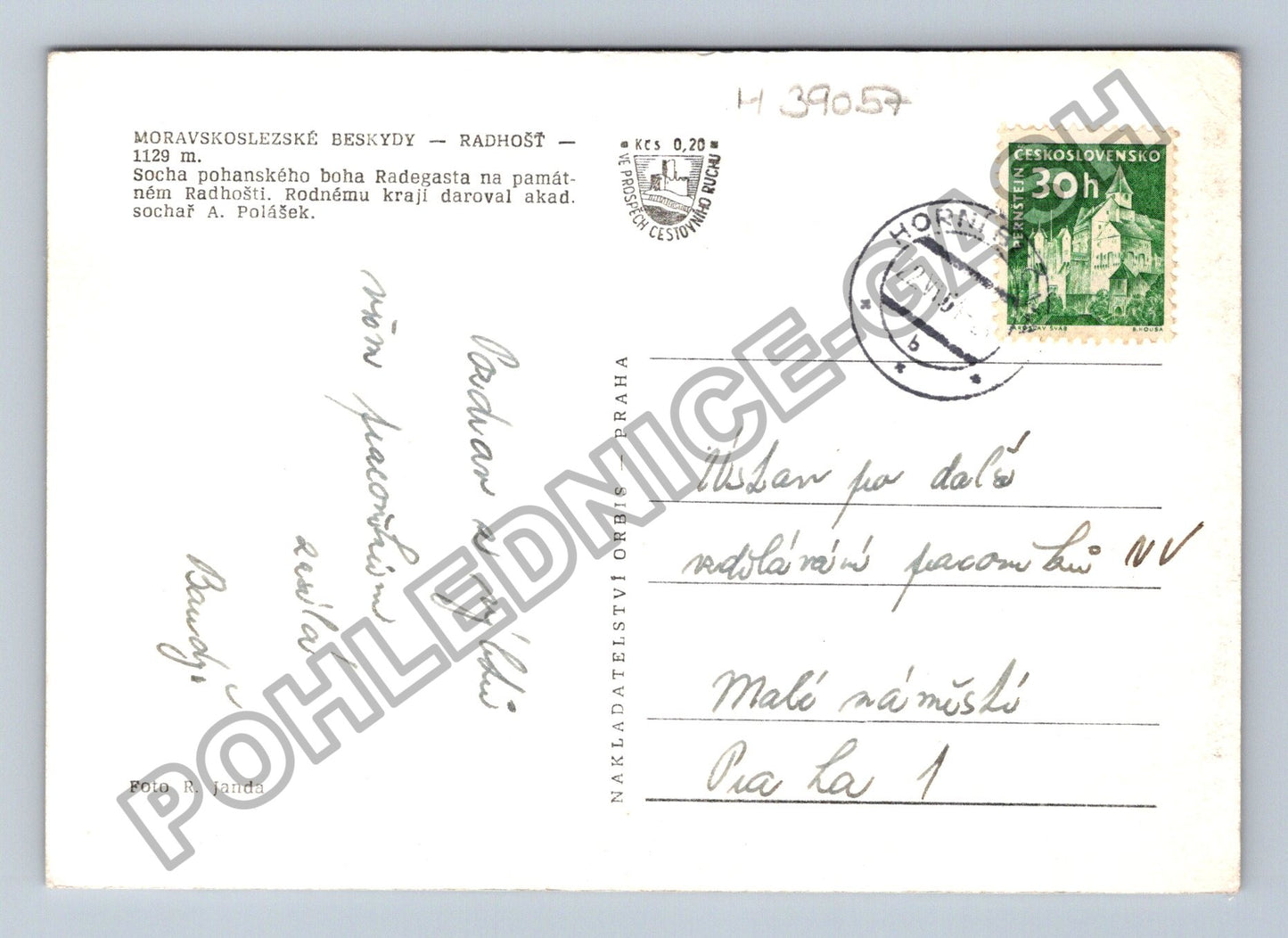 Pohlednice Radhošť socha Radegasta (M39057)