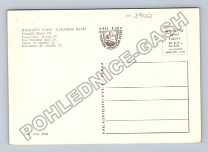 Pohlednice Karlovy Vary Pomník Karla IV. (M39061)