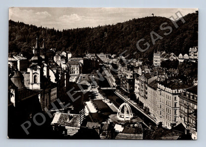 Pohlednice Karlovy Vary pohled na lázeňskou čtvrť (M39064)