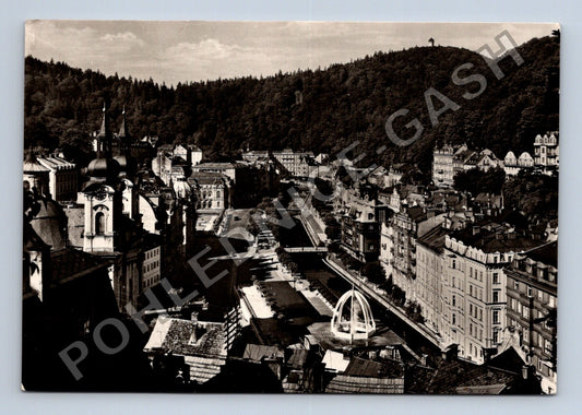 Pohlednice Karlovy Vary pohled na lázeňskou čtvrť (M39064)