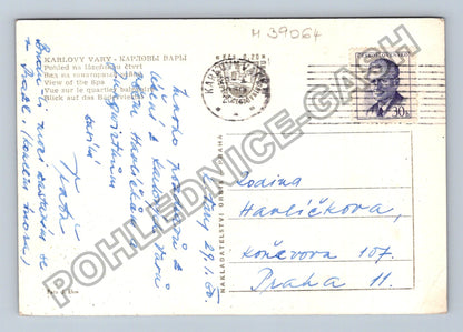 Pohlednice Karlovy Vary pohled na lázeňskou čtvrť (M39064)