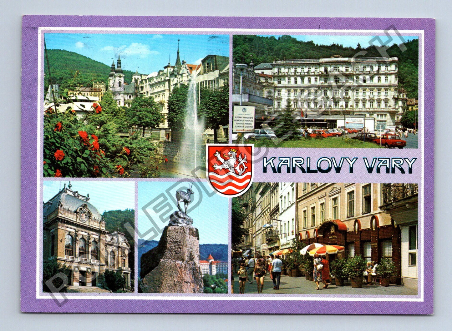 Pohlednice Karlovy Vary Nábřeží řeky Teplé Hotel Moskva (M39066)