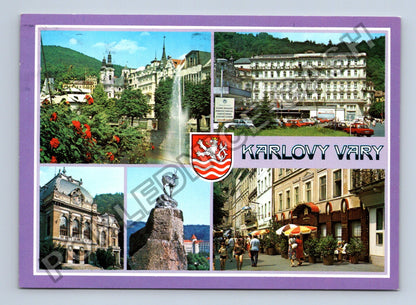 Pohlednice Karlovy Vary Nábřeží řeky Teplé Hotel Moskva (M39066)