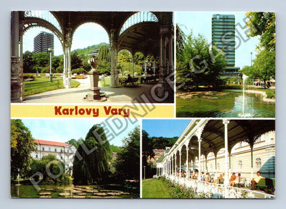 Pohlednice Karlovy Vary lázeňské město kolonáda hotel (M39068)