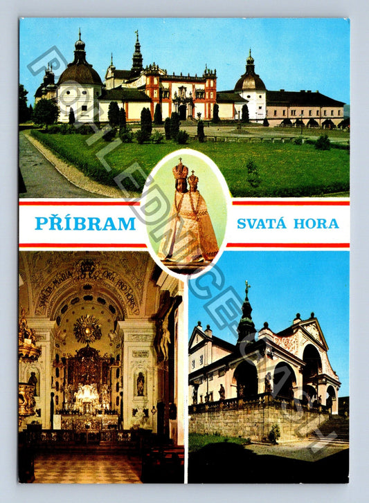 Pohlednice Příbram Svatá Hora bazilika interier (M39069)