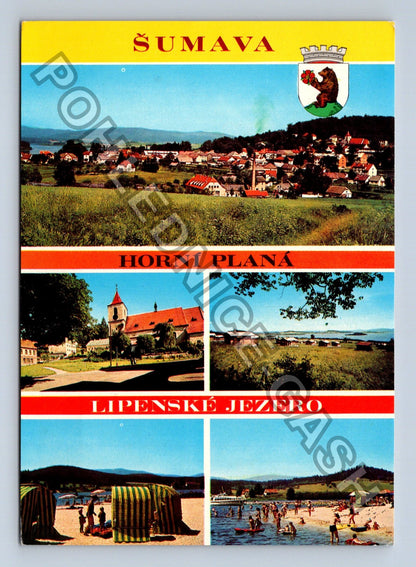 Pohlednice Šumava Horní Planá Lipenské jezero koláž (M39071)