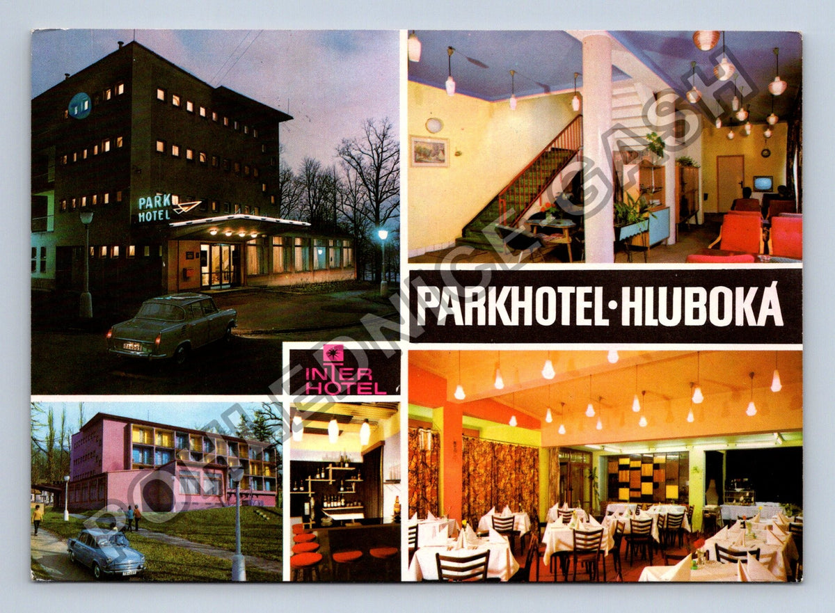 Pohlednice Hluboká nad Vltavou Parkhotel Interhotel koláž (M39072)
