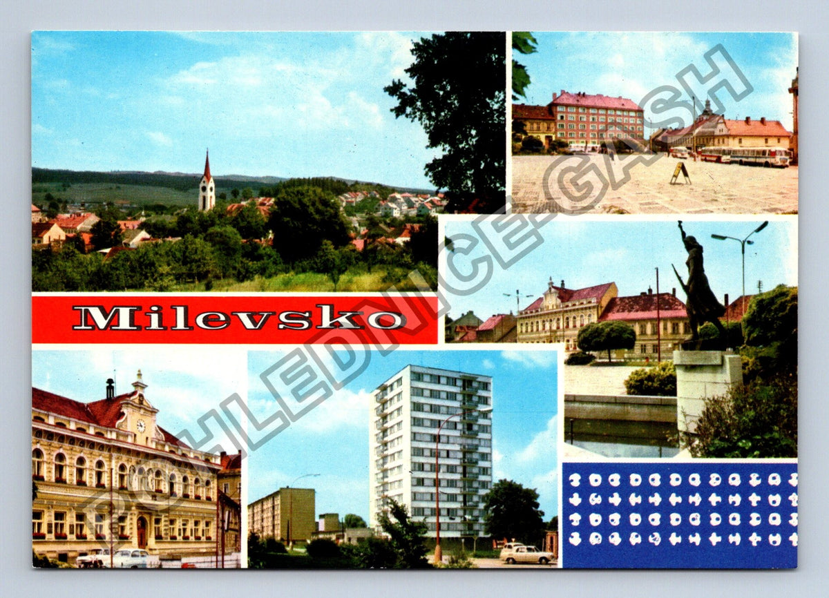 Pohlednice Milevsko okres Písek koláž motivů (M39075)