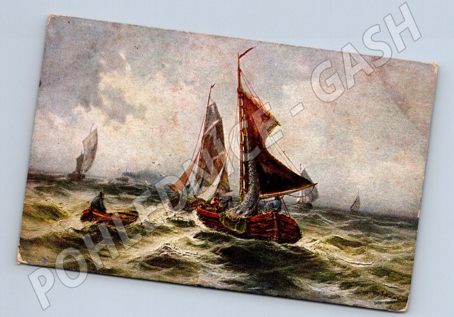 Pohlednice plachetnice na rozbouřeném moři (M3908)