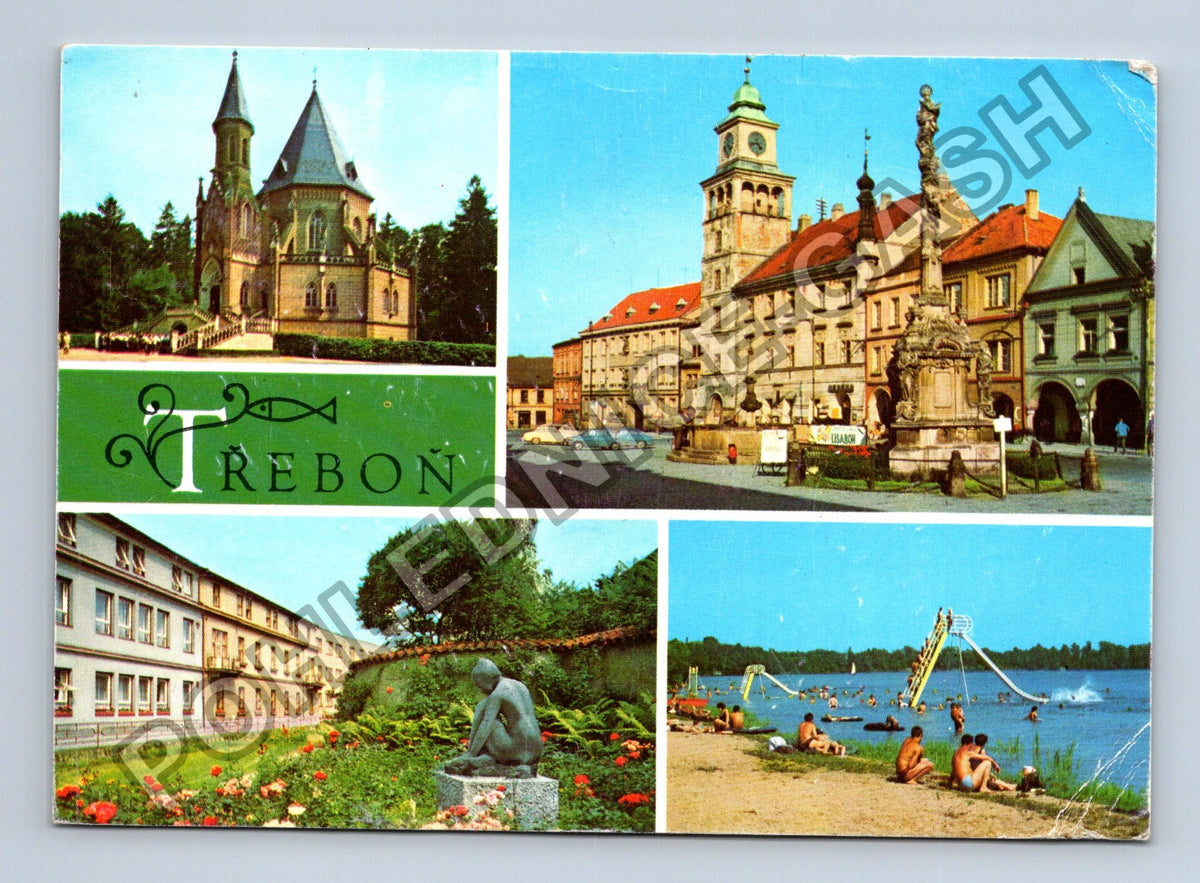 Pohlednice Třeboň Schwarzenberská hrobka náměstí lázeňské (M39080)