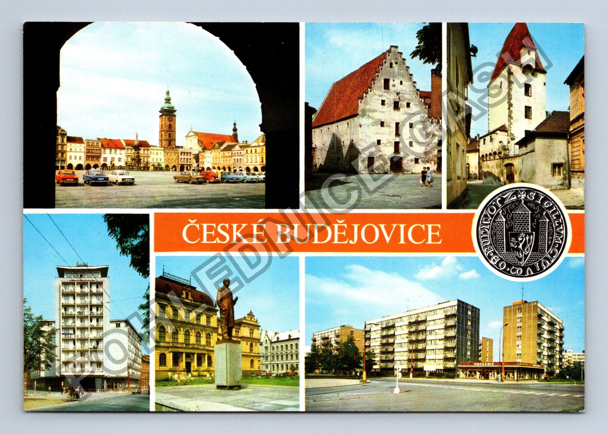 Pohlednice České Budějovice Žižkovo náměstí Rabenštejnská věž (M39082)