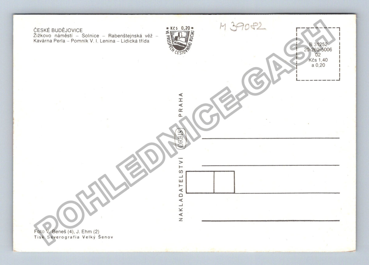 Pohlednice České Budějovice Žižkovo náměstí Rabenštejnská věž (M39082)