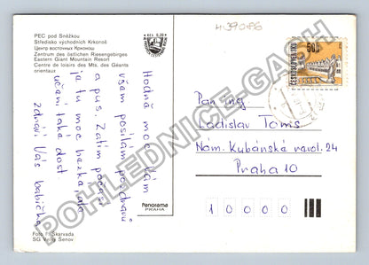 Pohlednice Pec pod Sněžkou koláž horské krajiny a hotelů (M39086)