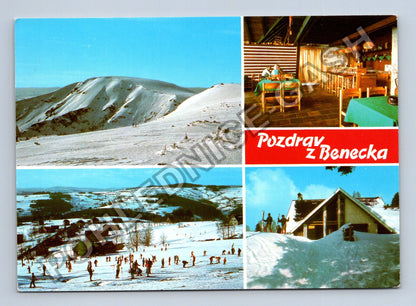 Pohlednice Krkonoše Benecko Kotel chalupa lyžování (M39089)