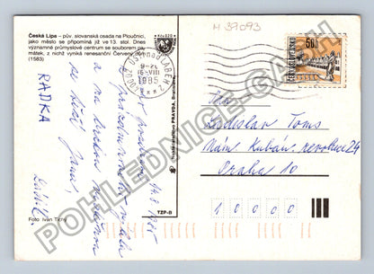 Pohlednice Česká Lípa náměstí radnice 1985 (M39093)