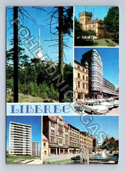 Pohlednice Liberec Ještěd hotel Sídliště Skleněný zámek (M39096)