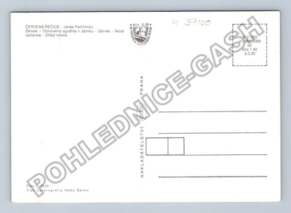 Pohlednice Červená Řečice zámek sídliště (M39100)