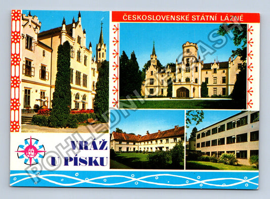 Pohlednice Vráž u Písku zámek lázně (M39101)