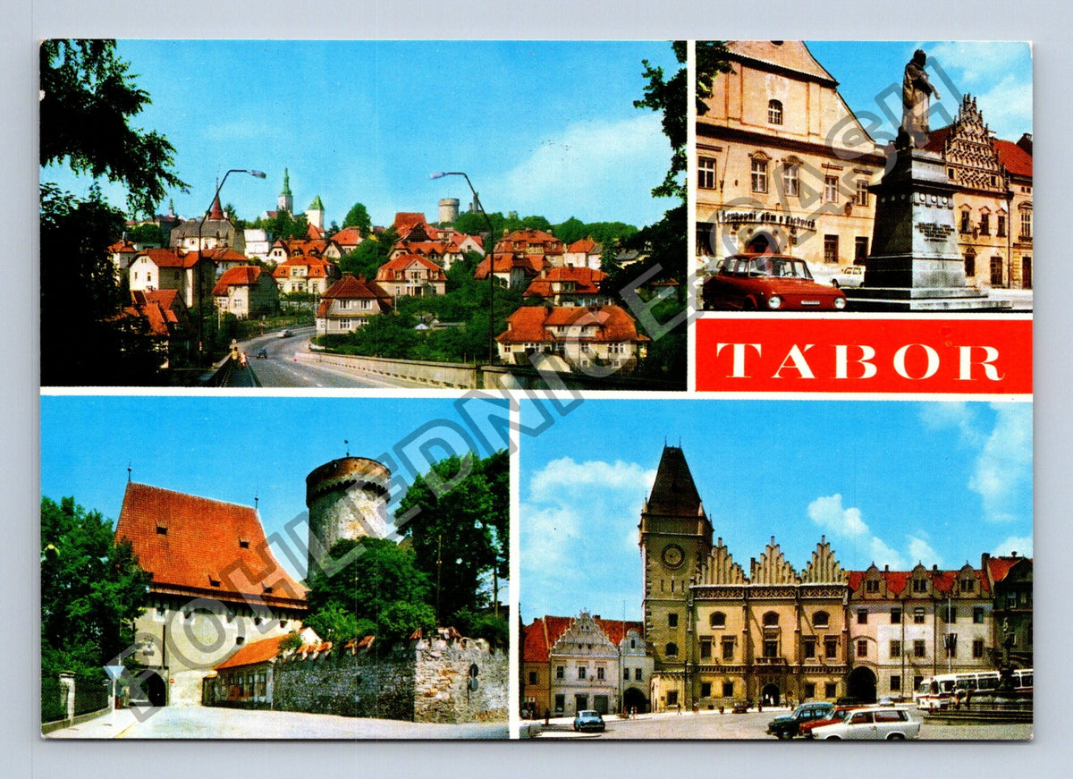 Pohlednice Tábor Bechyňský most Kotnov Žižkovo náměstí (M39106)