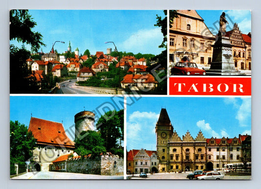 Pohlednice Tábor Bechyňský most Kotnov Žižkovo náměstí (M39106)