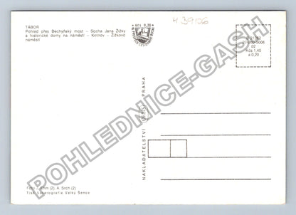 Pohlednice Tábor Bechyňský most Kotnov Žižkovo náměstí (M39106)
