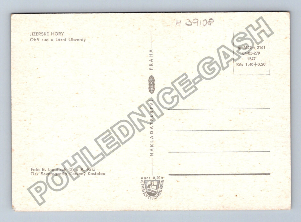 Pohlednice Jizerské hory Obří sud u Lázní Libverdy (M39108)