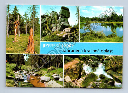 Pohlednice Jizerské hory Chráněná krajinná oblast koláž (M39114)