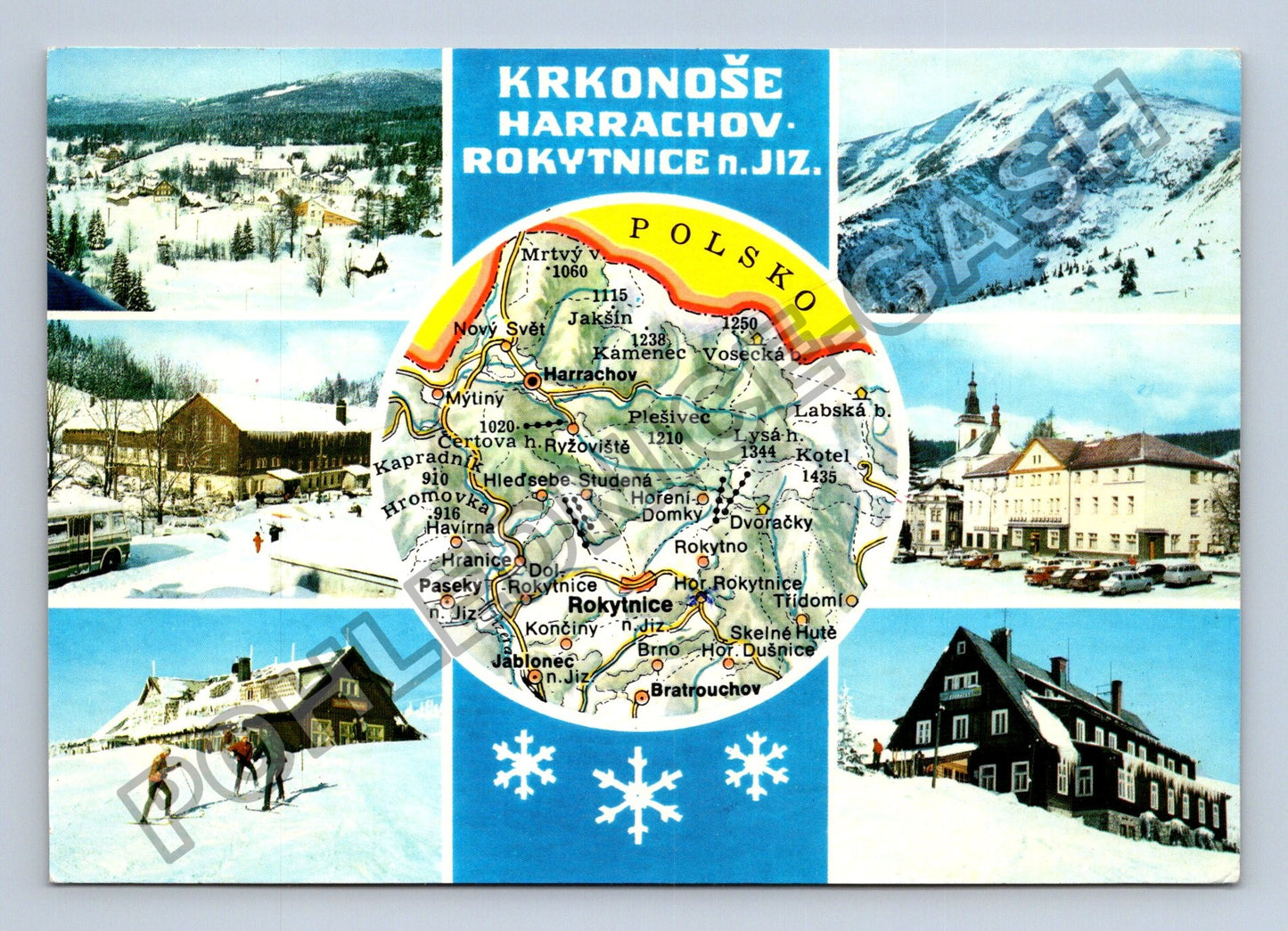 Pohlednice Krkonoše Harrachov Rokytnice n Jiz koláž (M39125)