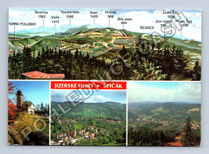 Pohlednice Jizerské hory Špičák Korenov Zadní Žalý 1990 (M39127)