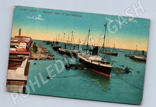 Pohlednice Port Said – pohled na přístav (M3913)